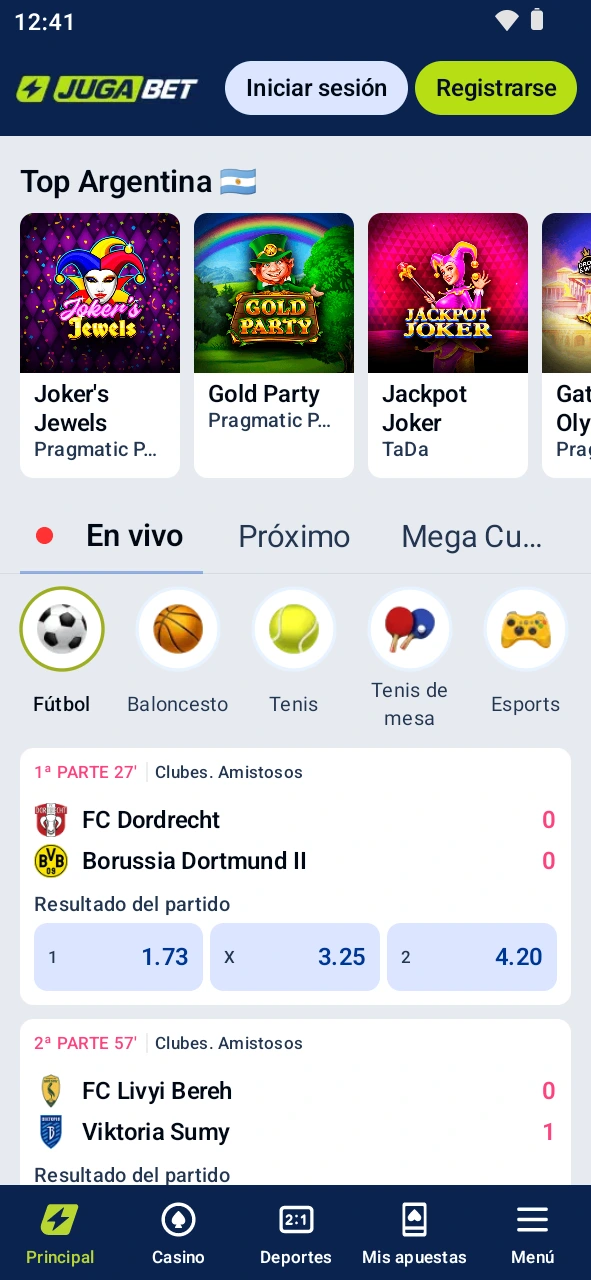 Disfrutá las novedades tras la actualización en la app de JugaBet.