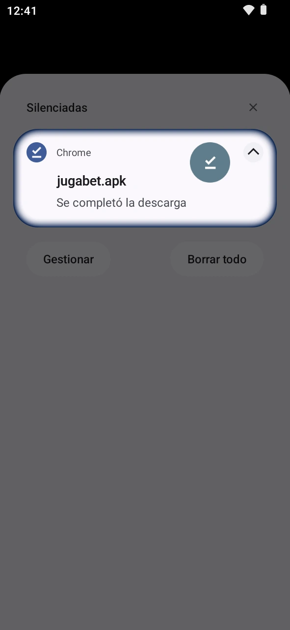 Abrí el paquete para completar la actualización en la app de JugaBet.