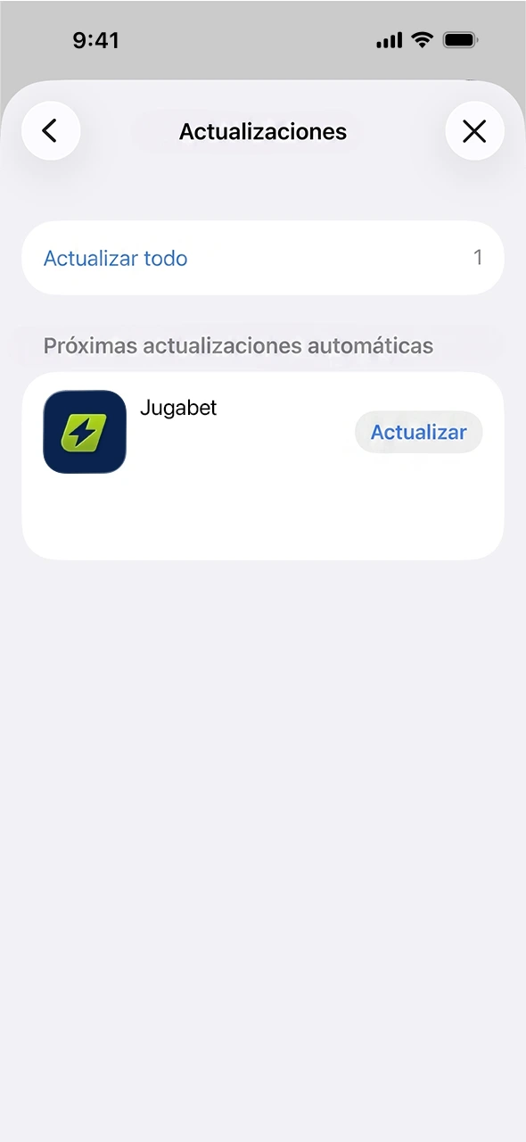 Encontrá el programa y pedí la actualización de la app de JugaBet.