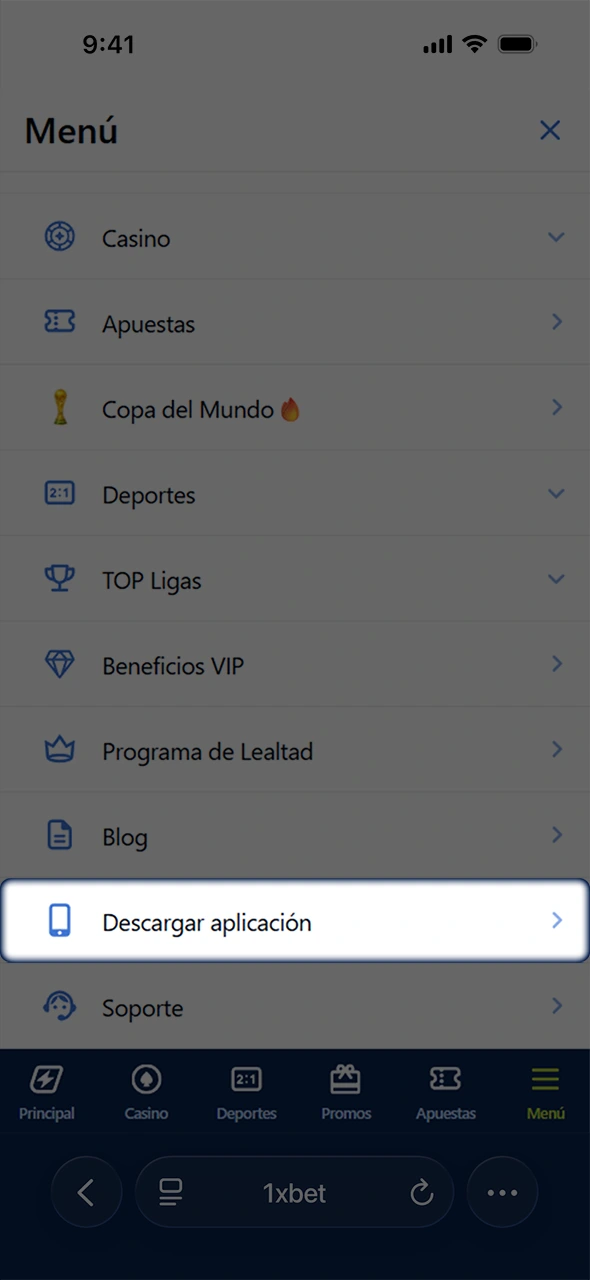 Entrá al link de iOS para bajar la app de JugaBet.
