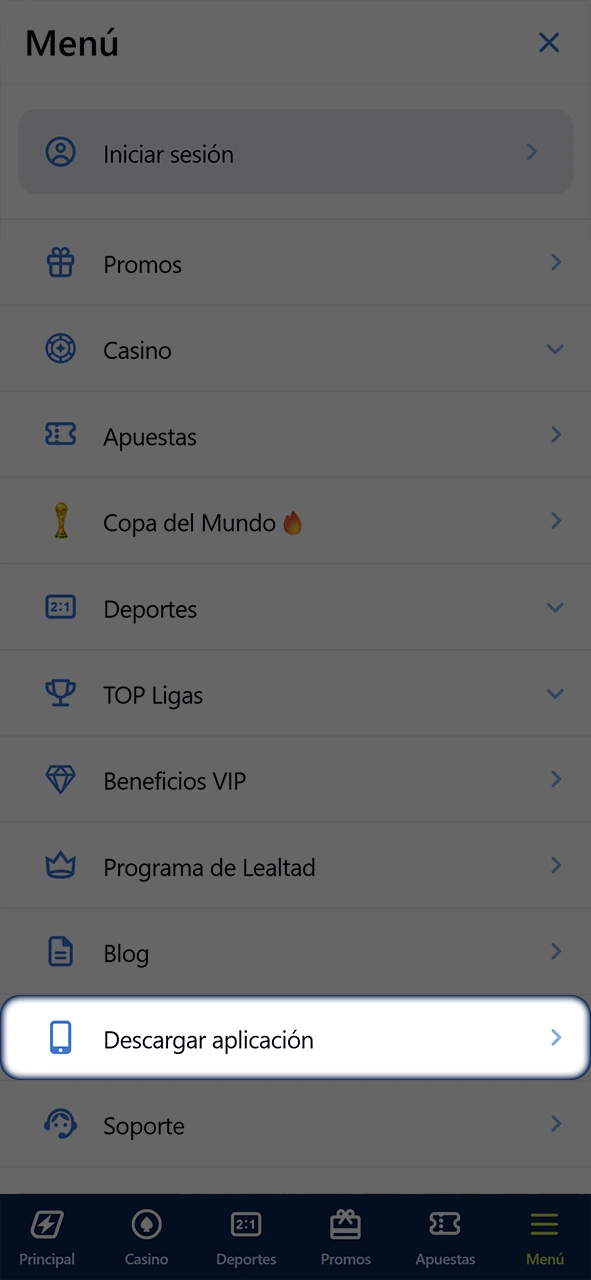 Instalalo rápido para iniciar tus apuestas en la app de JugaBet.