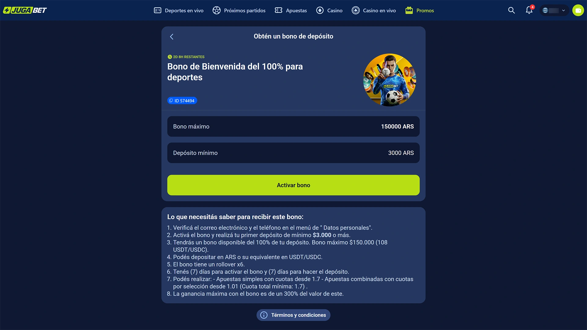 Aprovecha las promociones al apostar en esports usando JugaBet.