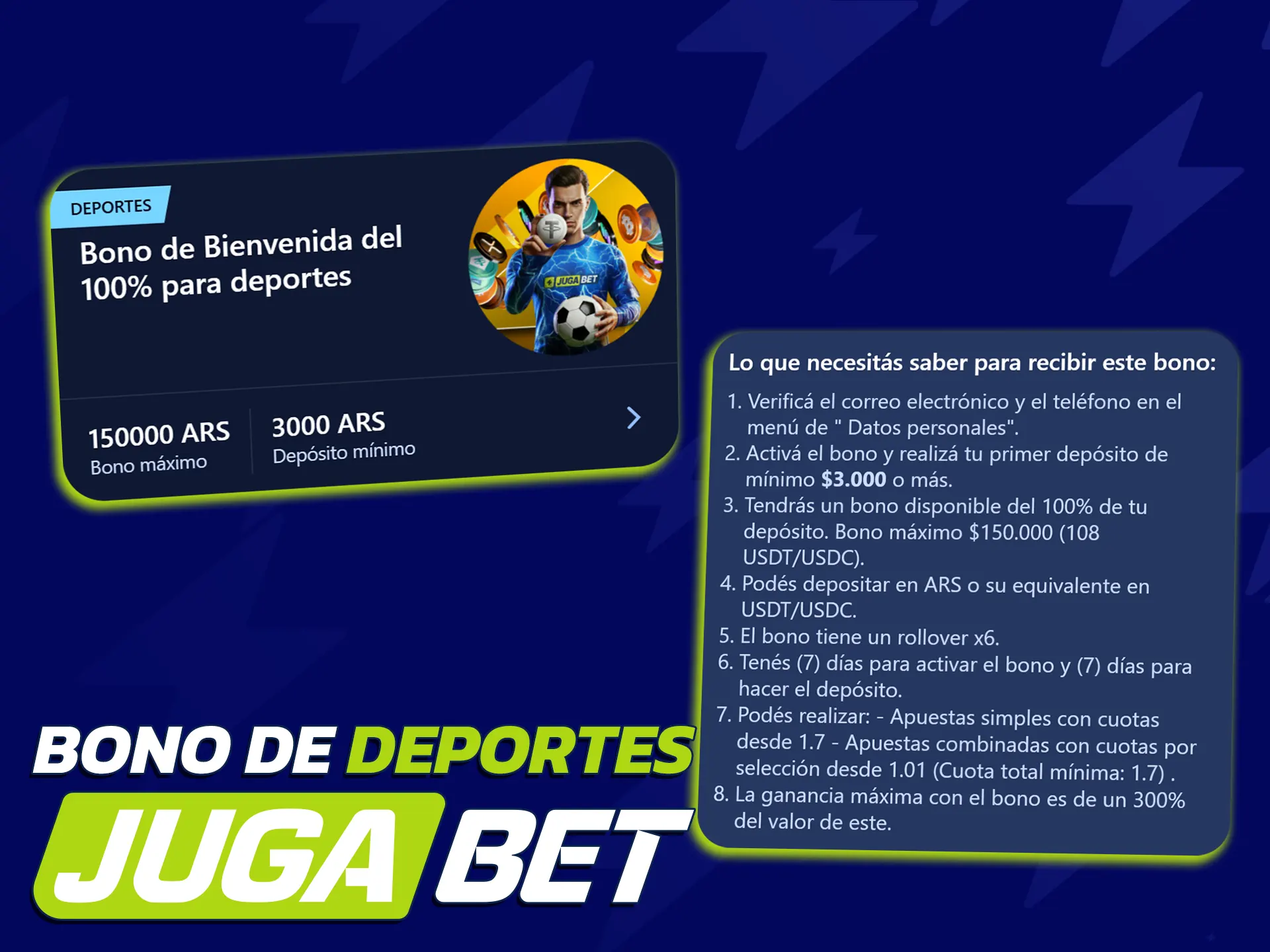 Activa tu bonificación y realiza apuestas deportivas en JugaBet.