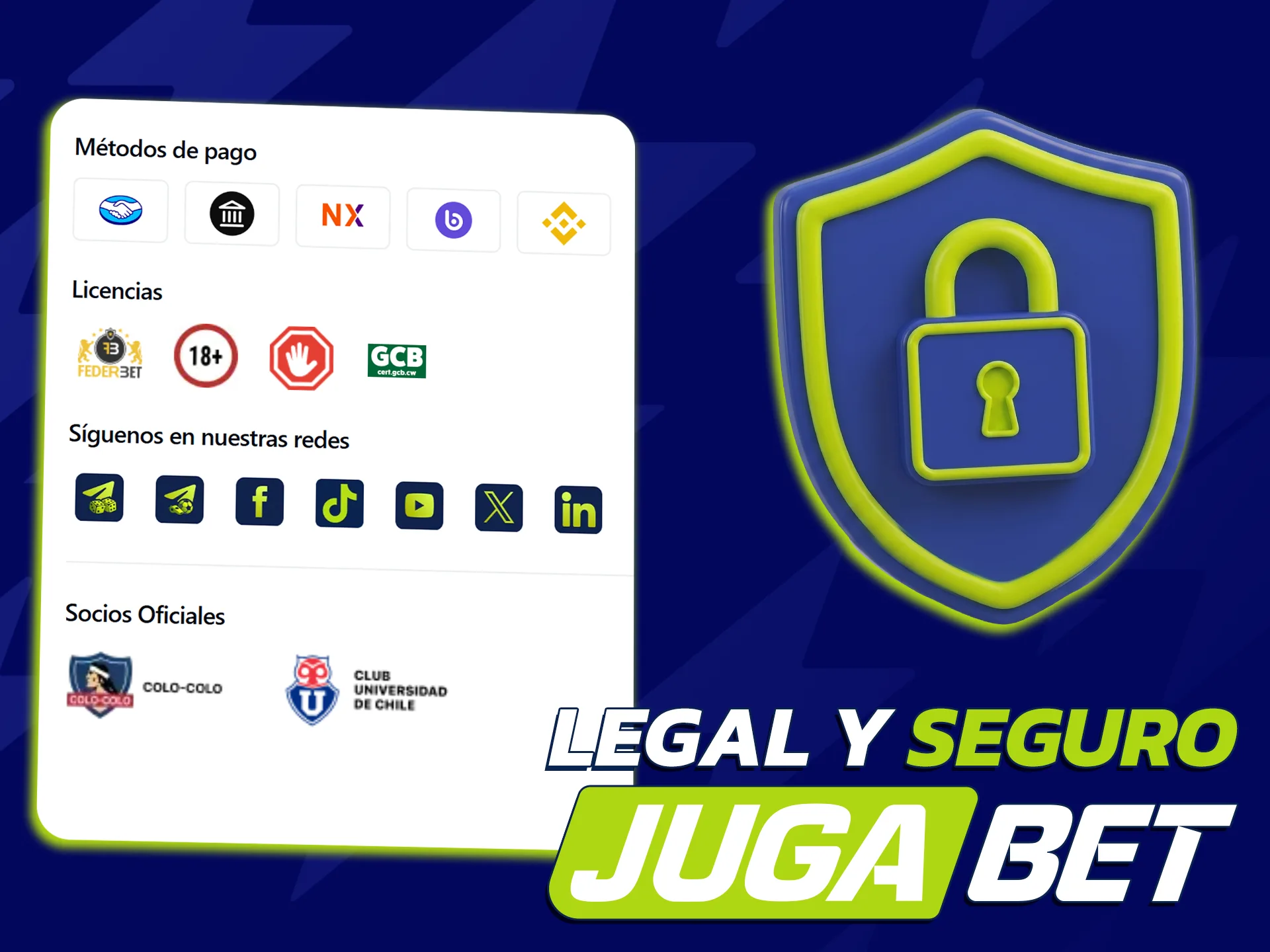 Confía en la legalidad de JugaBet para realizar transacciones sin preocupaciones.
