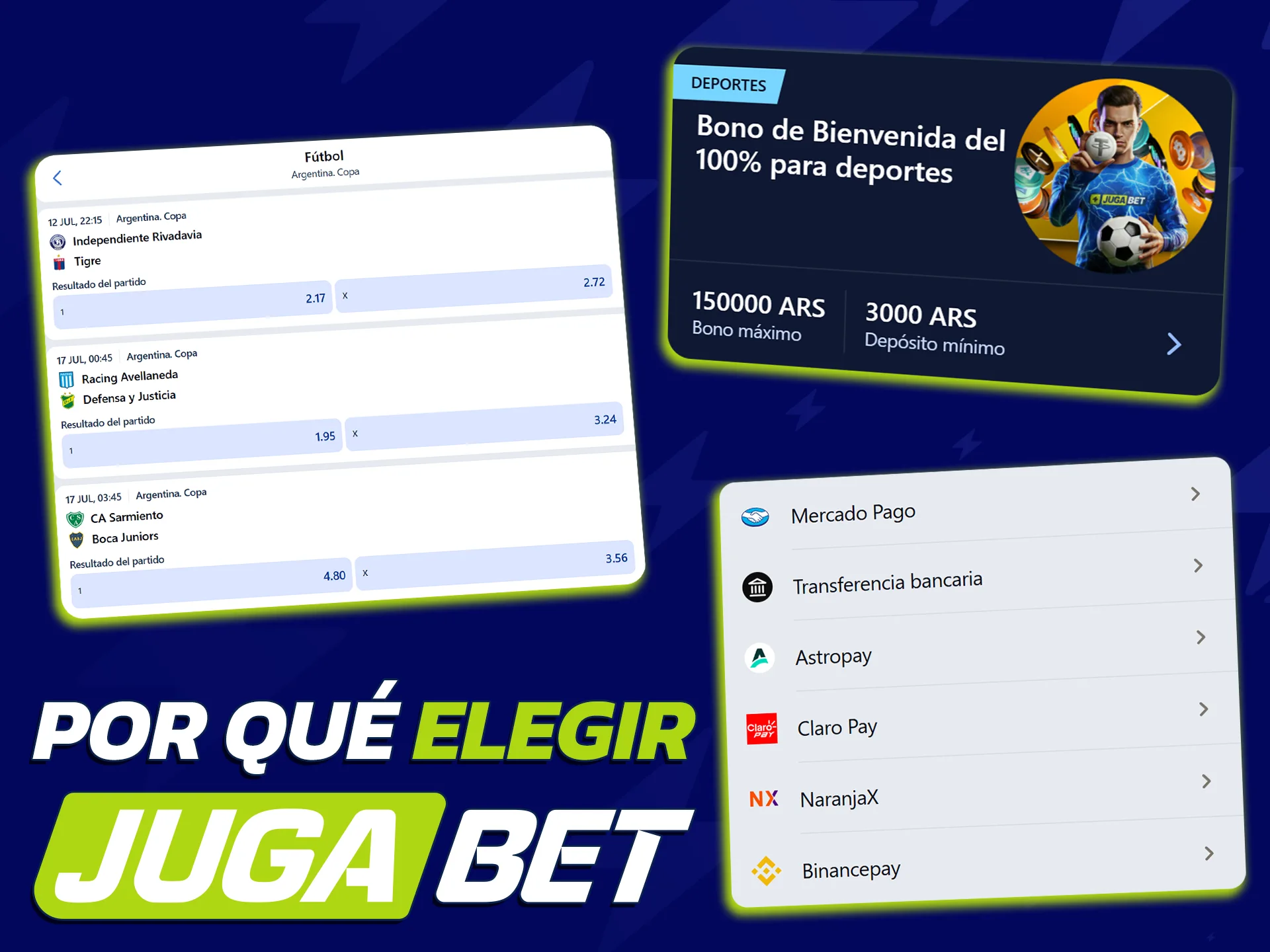 Elige JugaBet para tus apuestas deportivas y disfruta de grandes beneficios.