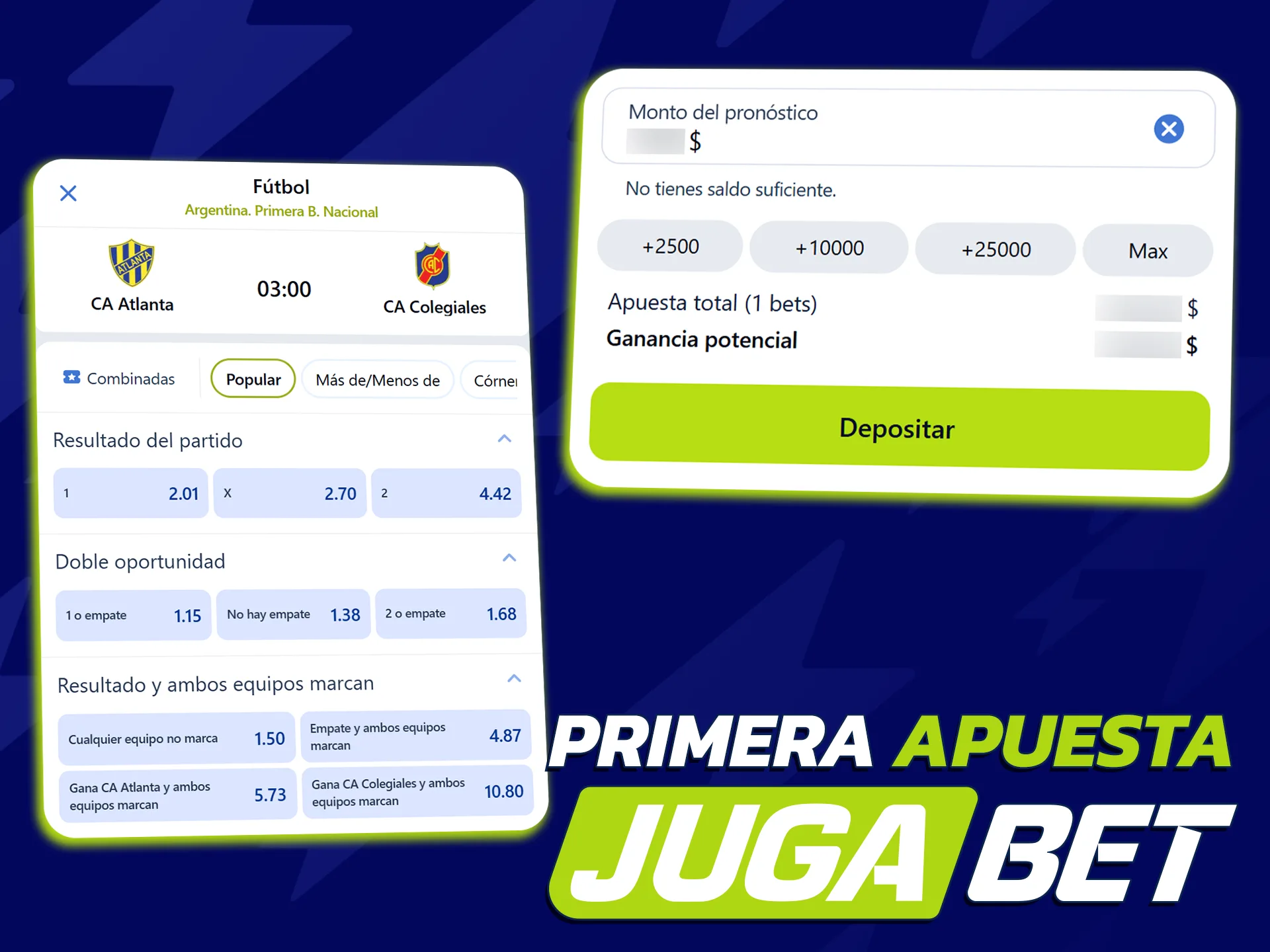 Haz tu primera jugada en JugaBet y siente la adrenalina pura.
