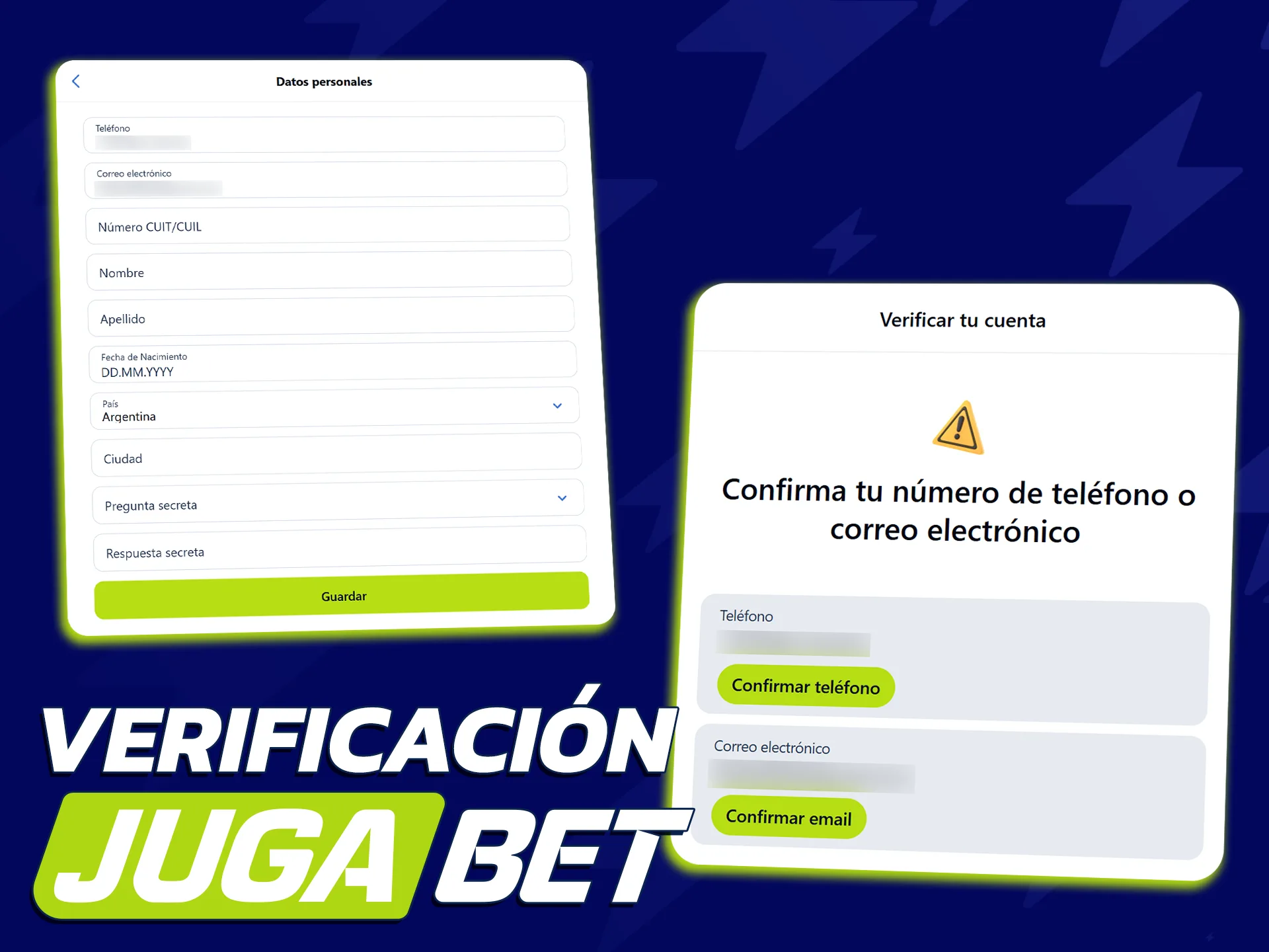 Confirma tu identidad en JugaBet para retirar tus ganancias fácilmente.